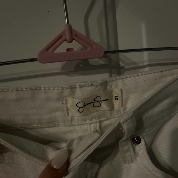 Jessica Simpson White Jeans Flare/ Bootcut with Fray bottom - Picture 3 of 5
